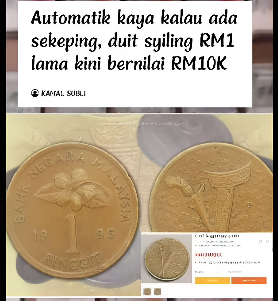 Berharga RM38000 Duit syiling Lama
